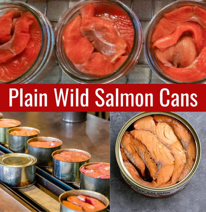 Plain wild alaska salmon cans