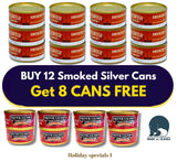 BUY 12 CANS  * GET 8 FREE smoked silver -WILD ALASKAN