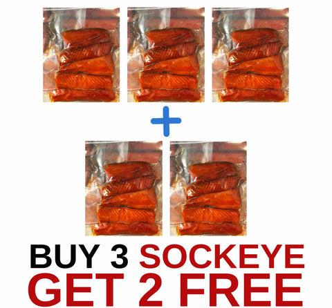 BUY 3 SOCKEYE  * GET 2 FREE