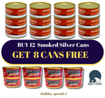 BUY 12 CANS  * GET 8 FREE smoked silver -WILD ALASKAN