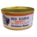 SMOKED Wild Alaskan SILVER Salmon Can 6.5 oz
